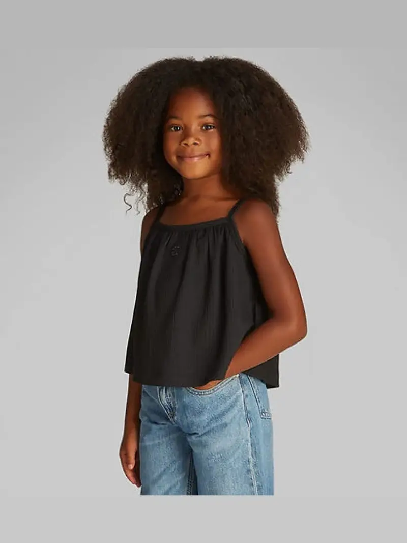 Calvin Klein Top Bambina Nero 2087661 miniatura 3