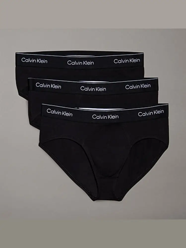 tri-pack slip uomo neri con logo lettering