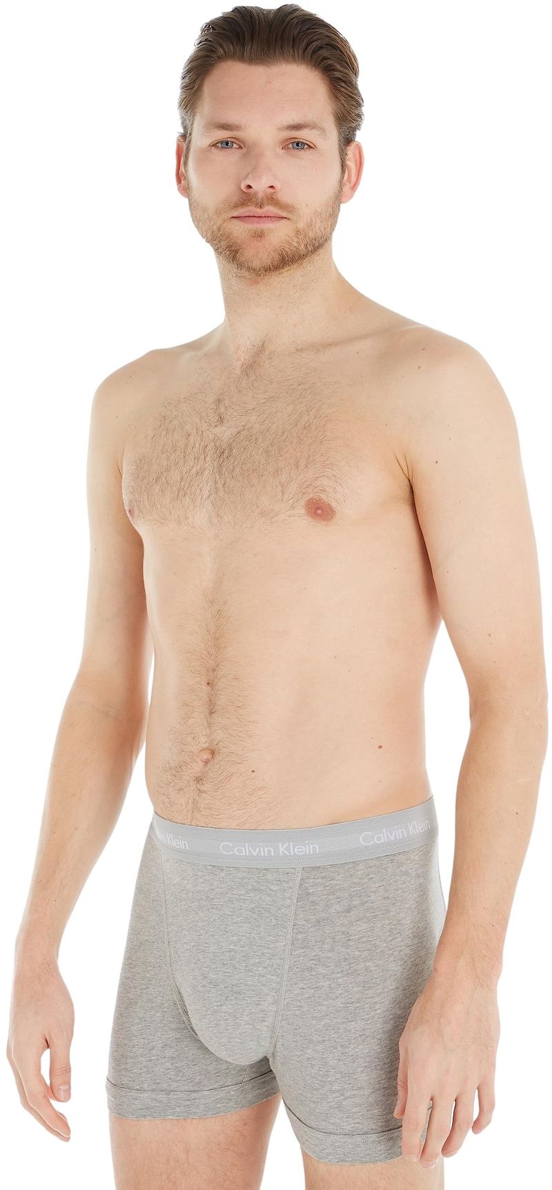 CALVIN KLEIN Boxer Trunk Grigio Heather XS - Set da 3