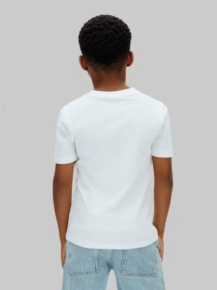 tshirt bianca bambino logo lettering miniatura 2