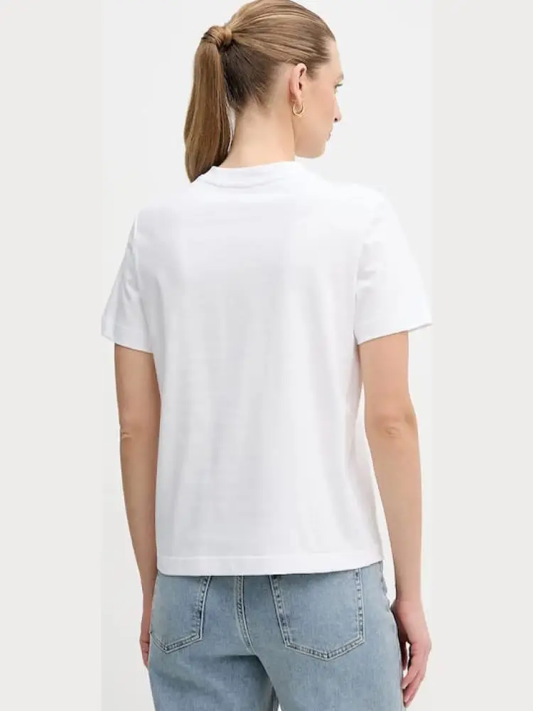 tshirt bianca donna logo sul davanti miniatura 2