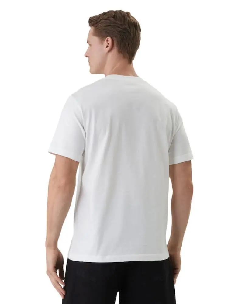 tshirt bianca uomo con logo miniatura 2