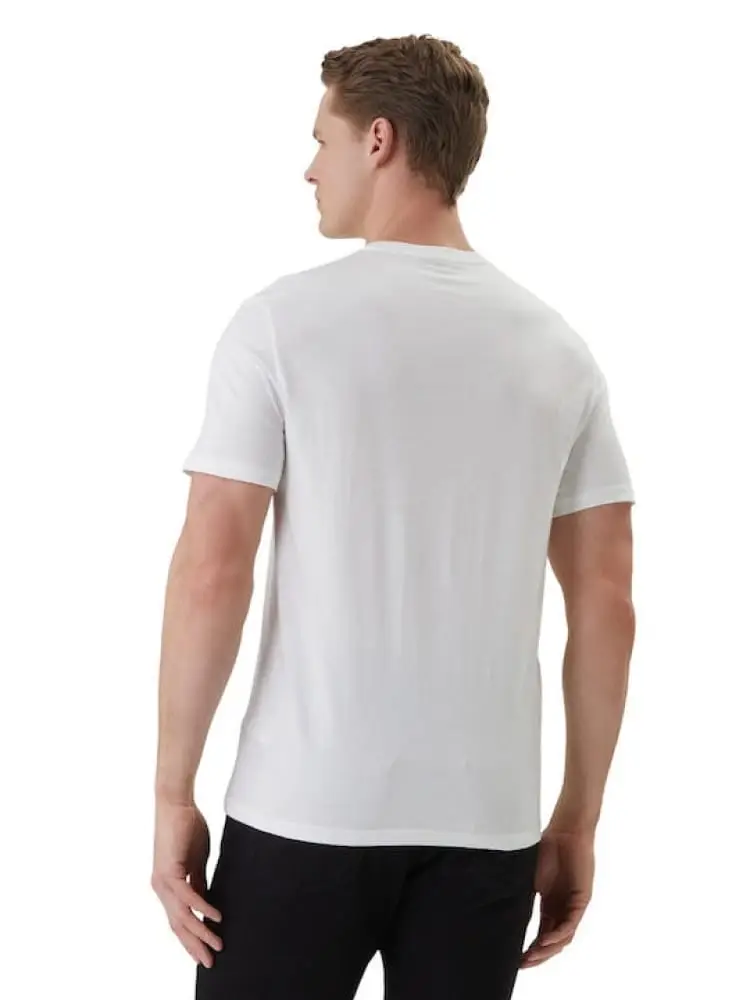 tshirt bianca uomo logo lettering miniatura 2