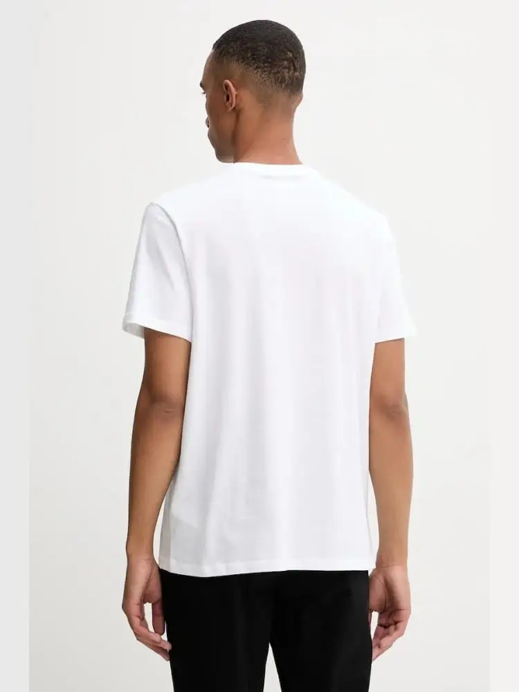 tshirt bianca uomo logo sul davanti miniatura 2