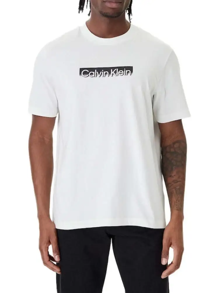 tshirt bianca uomo logo sul davanti