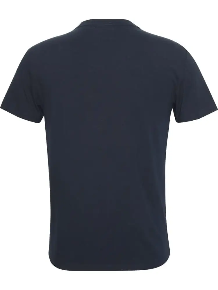 tshirt blu navy uomo con logo miniatura 2