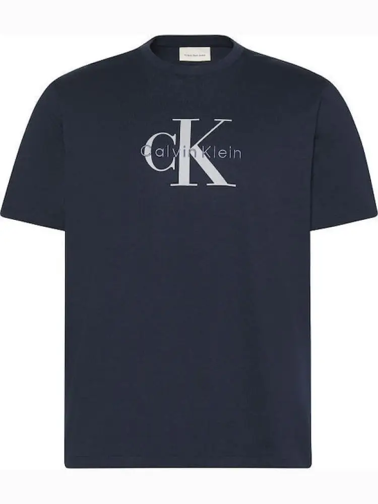 tshirt blu navy uomo maxi logo