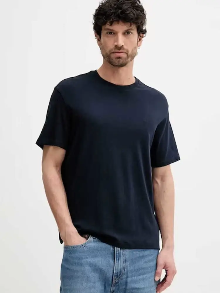 tshirt blu navy uomo mini logo