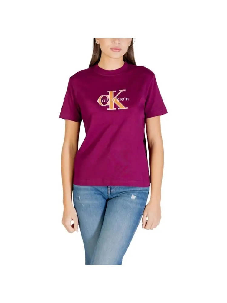 tshirt bordeaux donna logo sul davanti