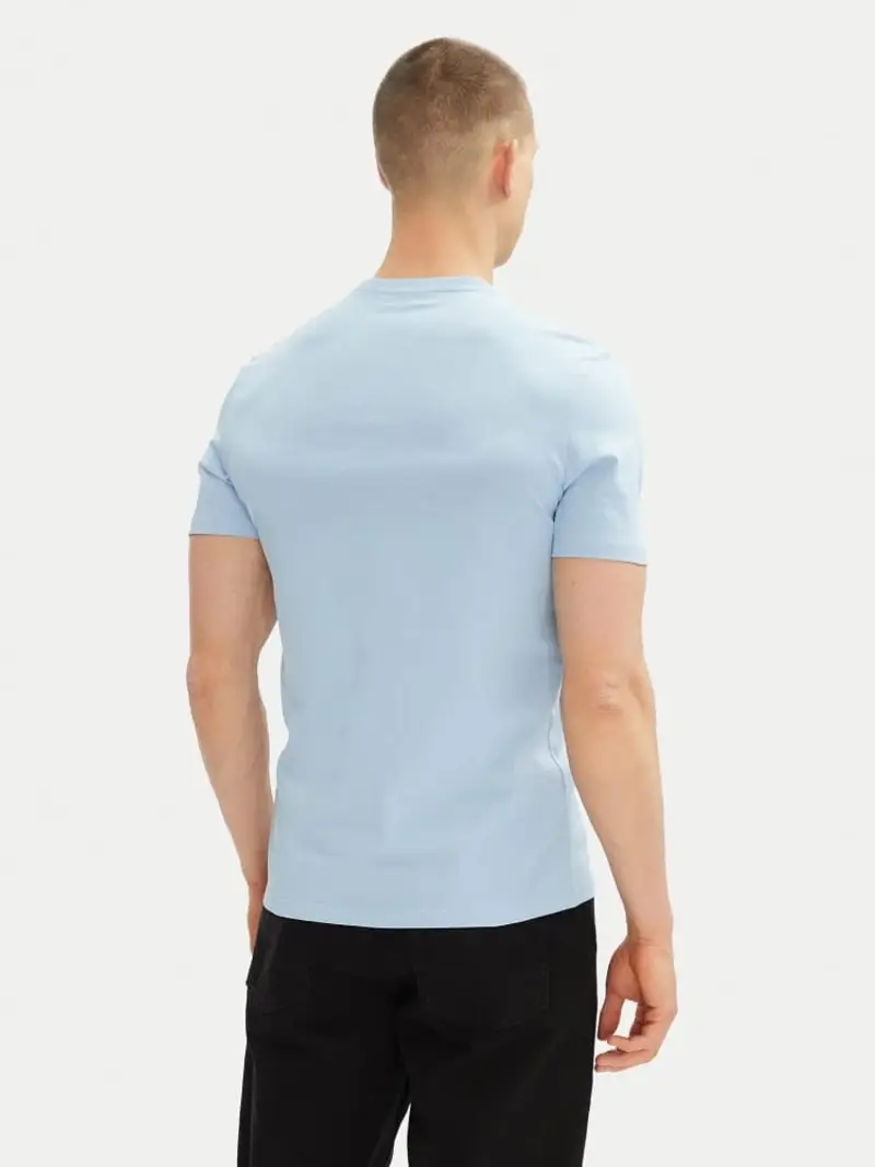 Calvin Klein tshirt celeste uomo in cotone micro logo sul petto miniatura 2