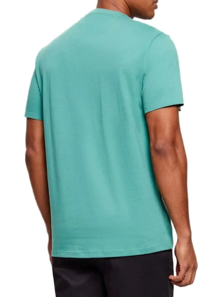 tshirt celeste uomo maxi logo miniatura 2