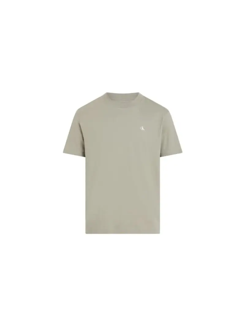 Calvin Klein tshirt grigia uomo in cotone maxi logo sul retro a contrasto