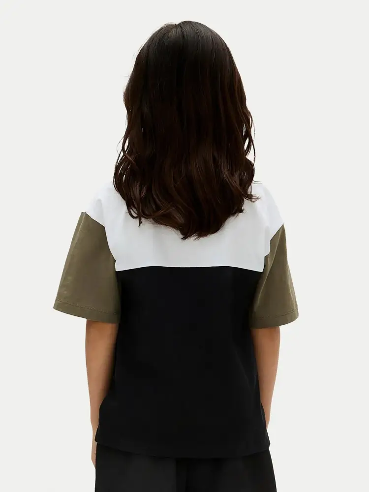 tshirt multicolor bambino in cotone maxi logo sul davanti miniatura 2