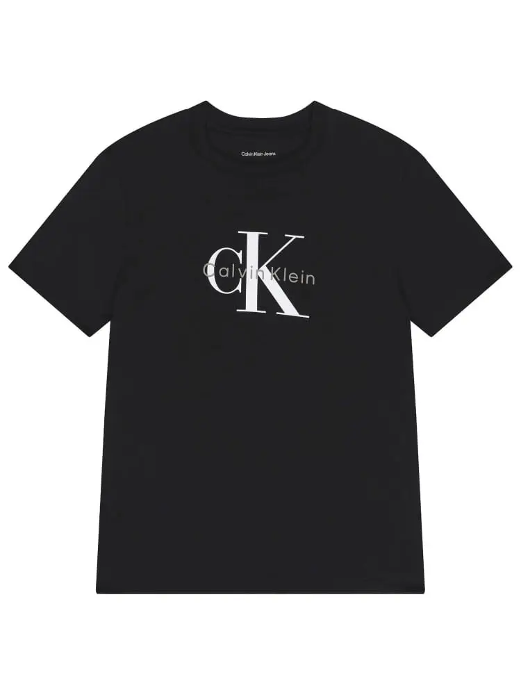 tshirt nera bambino con logo