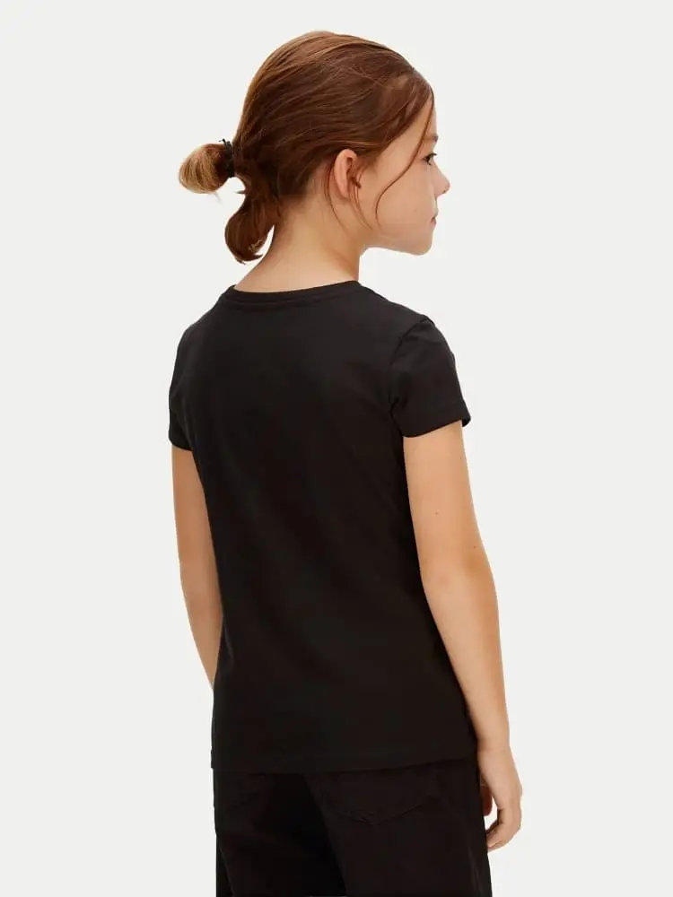 tshirt nera bambino con logo miniatura 2