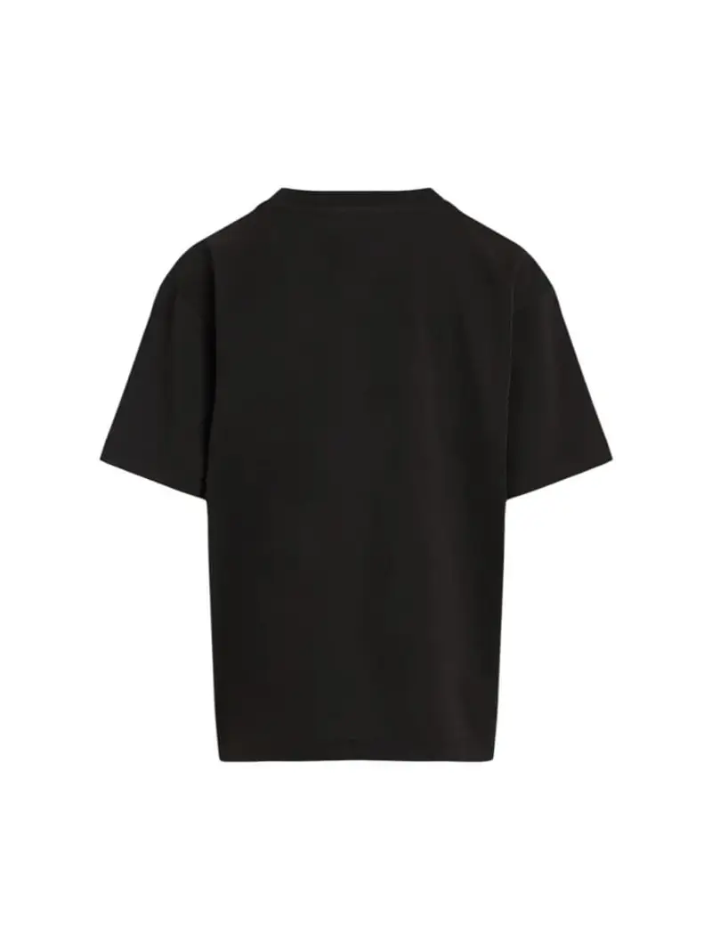 Calvin Klein tshirt nera bambino in cotone logo sul davanti miniatura 2