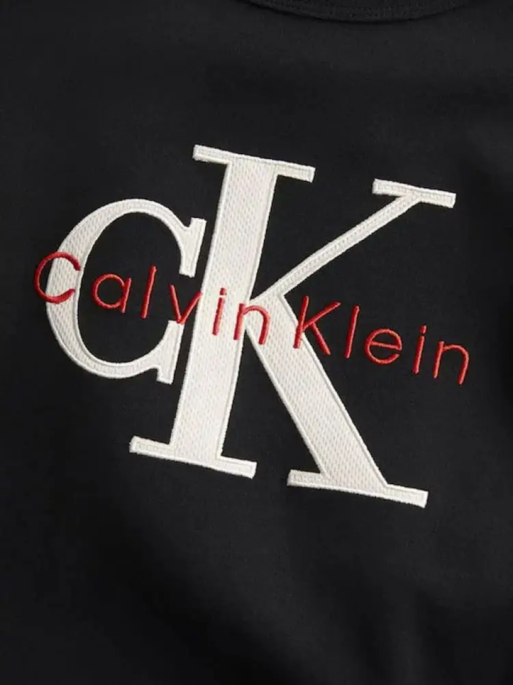 tshirt nera bambino maxi logo miniatura 2