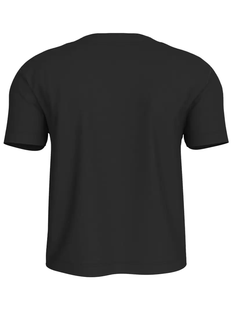 Calvin Klein tshirt nera donna in cotone maxi logo sul davanti miniatura 2