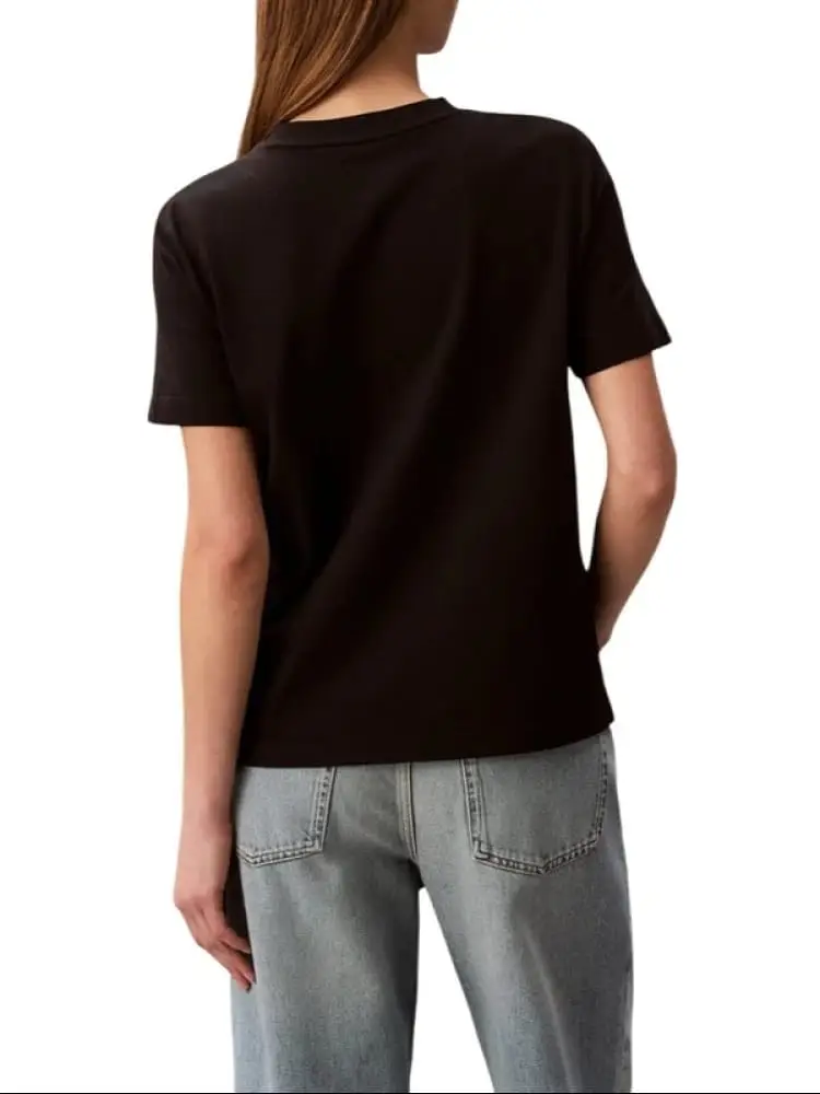 tshirt nera donna maxi logo miniatura 2