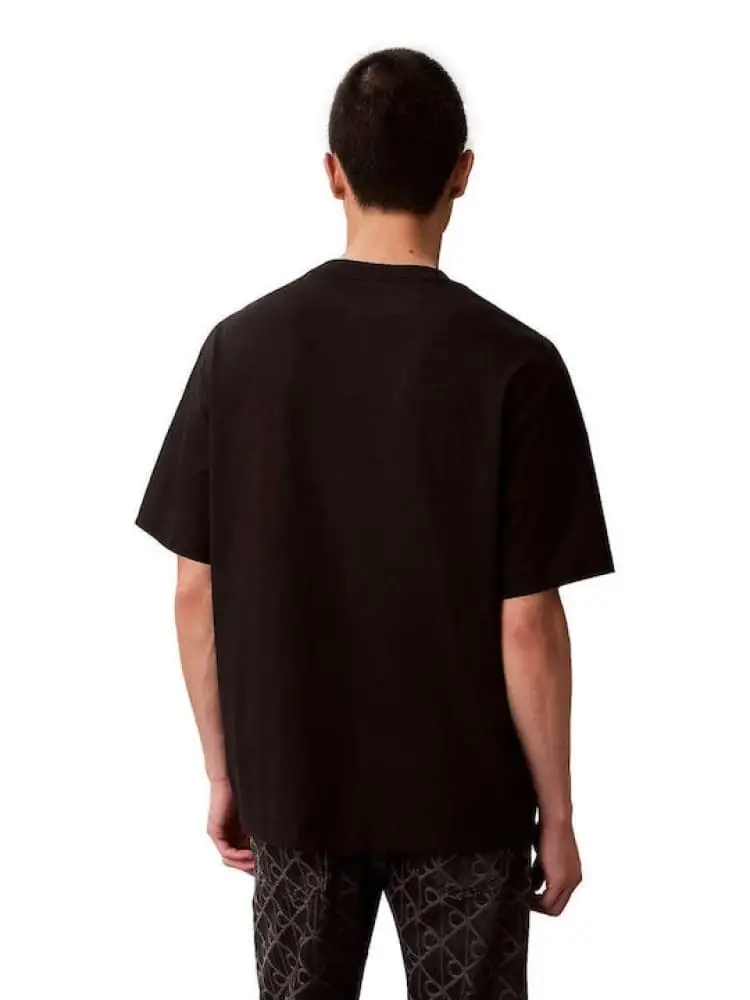 tshirt nera uomo maxi logo miniatura 2