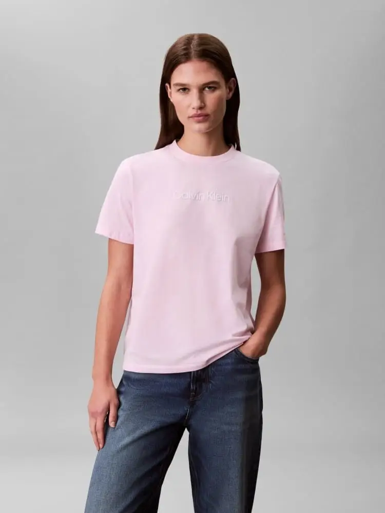 tshirt rosa donna mini logo