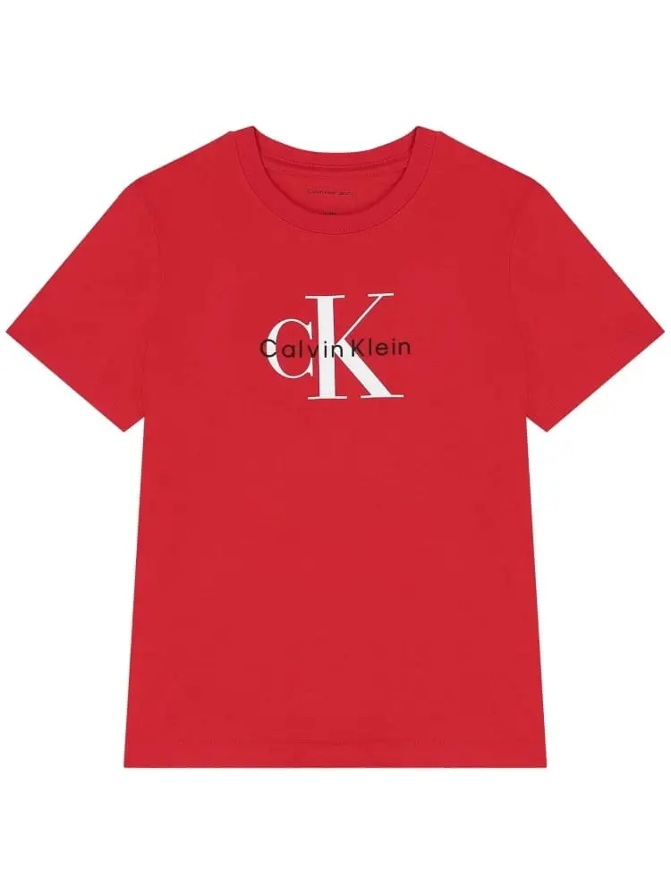 tshirt rossa bambino con logo