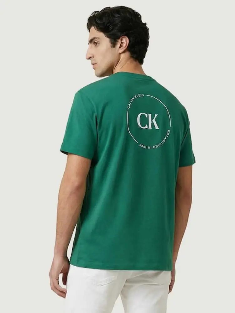 tshirt verde bosco uomo maxi logo miniatura 2