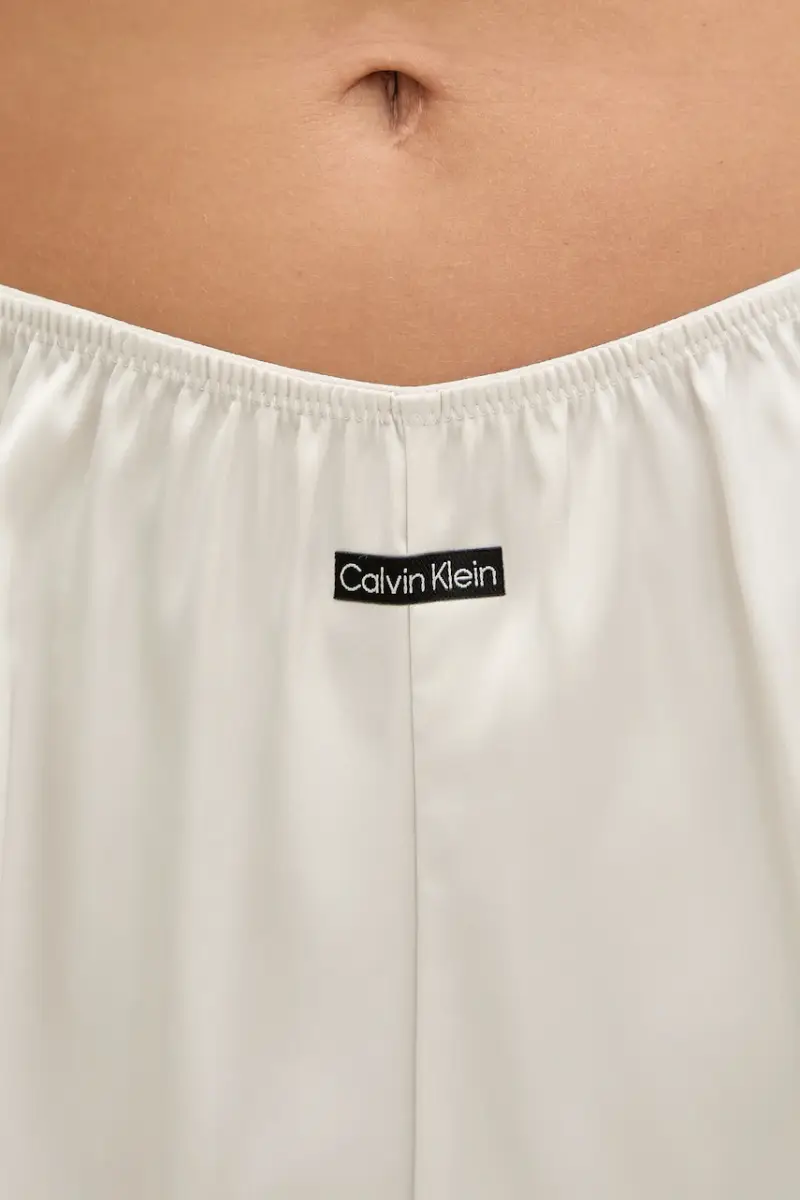 Calvin Klein pantaloncini di pigiama donna colore beige satinati LV00QF8395 miniatura 4