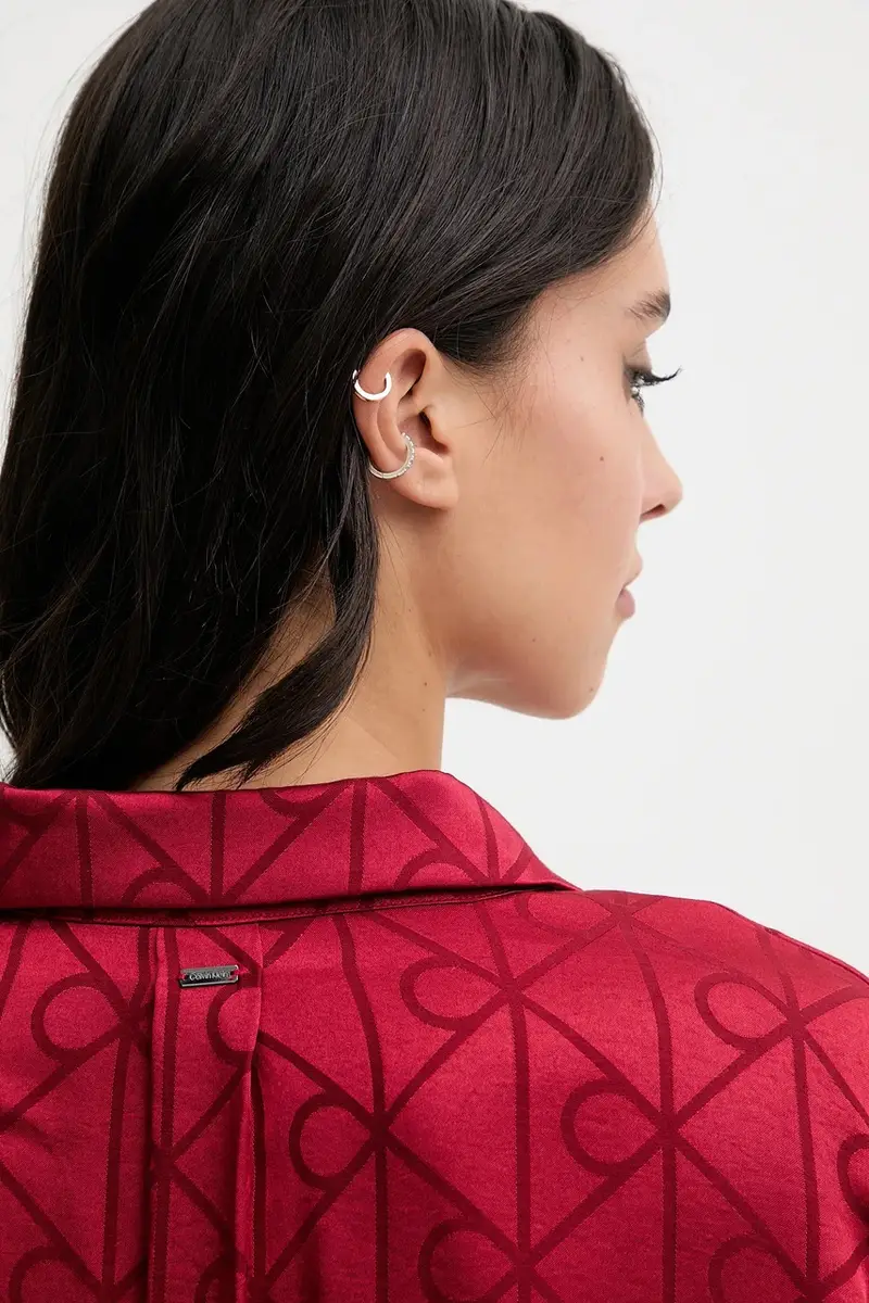 camicia da pigiama Rosso miniatura 3