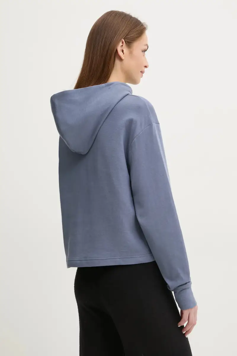 felpa donna colore blu con cappuccio LV00QS7504 miniatura 2