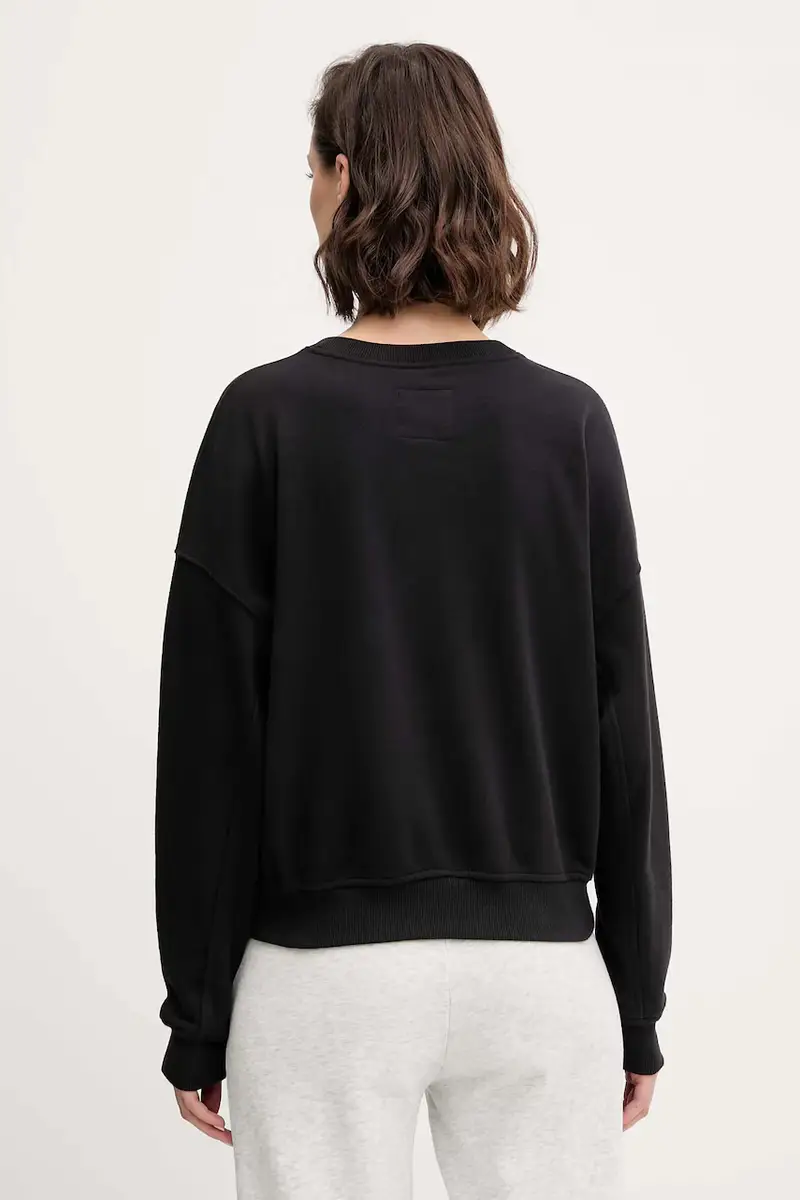 felpa donna colore nero con applicazione LV00QS7514 miniatura 2