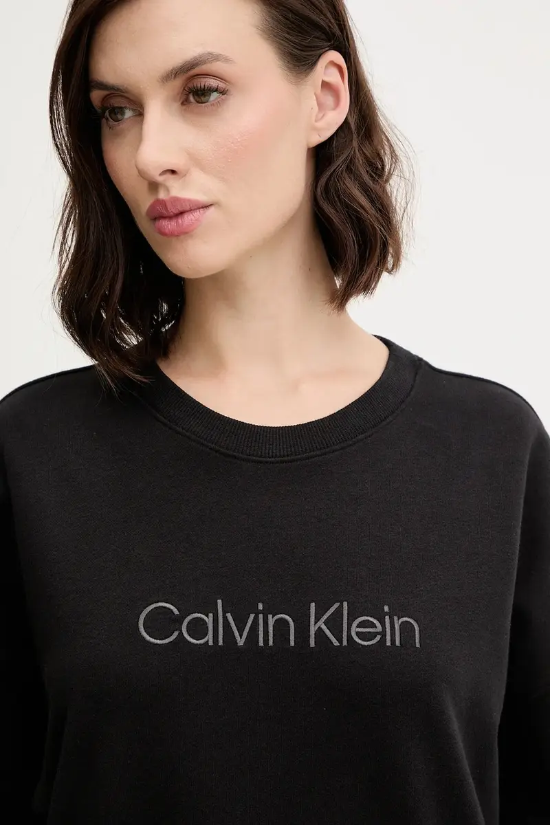 felpa donna colore nero con applicazione LV00QS7514 miniatura 3