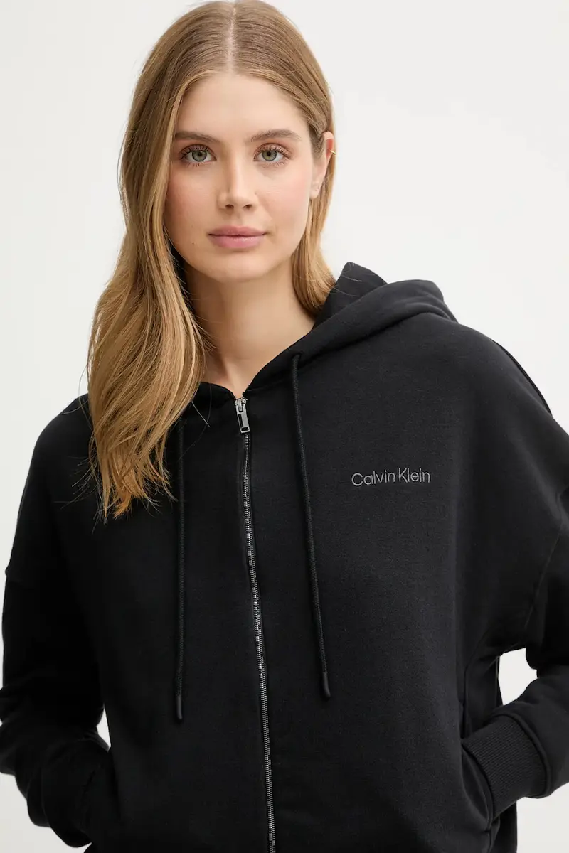 felpa lounge donna colore nero con cappuccio LV00QS7513 miniatura 3