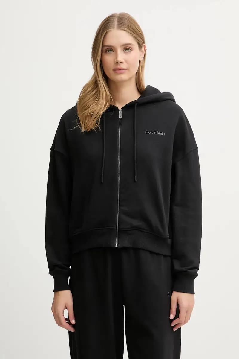 felpa lounge donna colore nero con cappuccio LV00QS7513