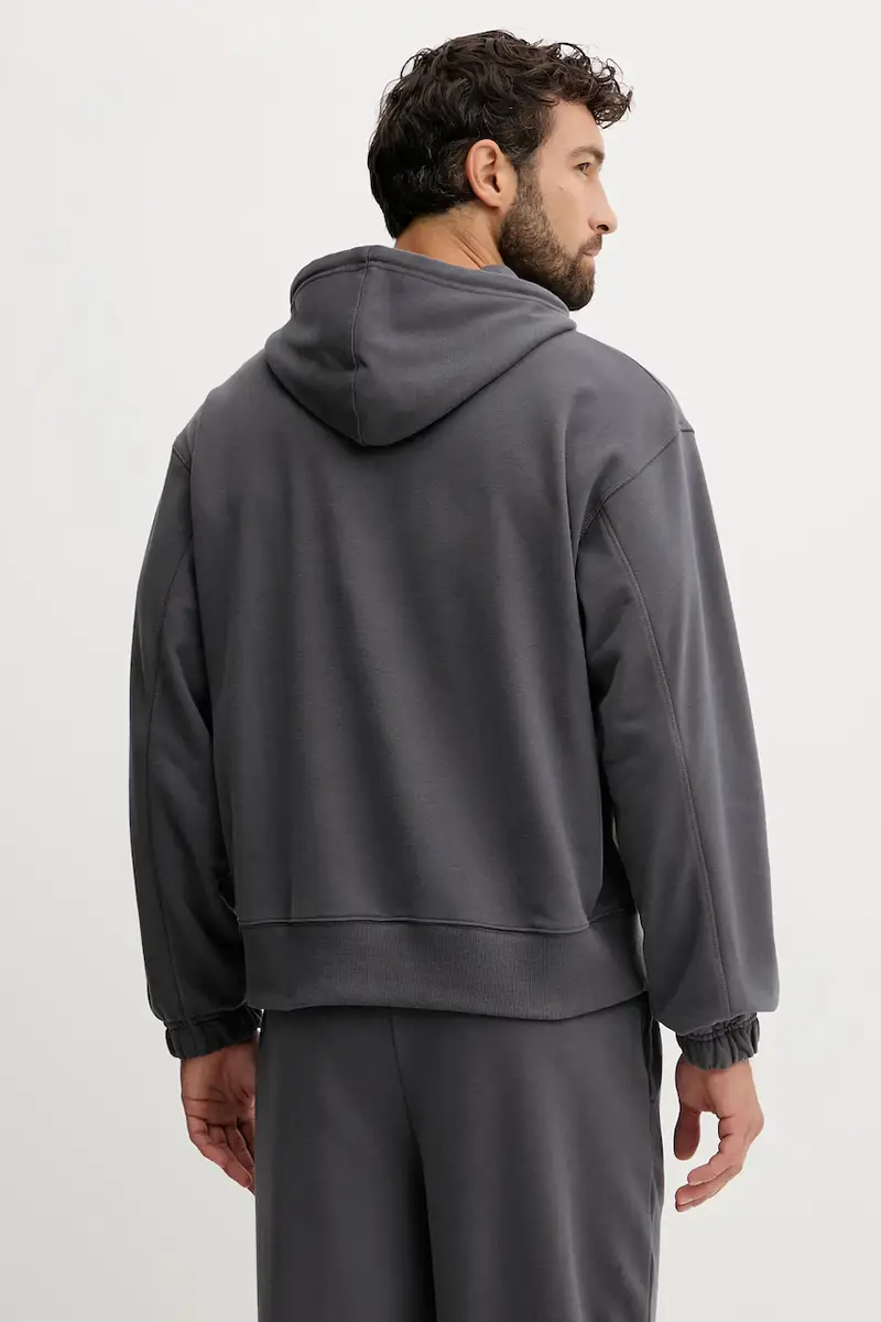 felpa lounge uomo colore grigio con cappuccio LV00NM2930 miniatura 3