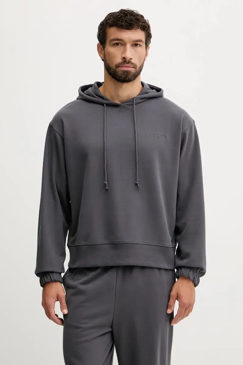 felpa lounge uomo colore grigio con cappuccio LV00NM2930