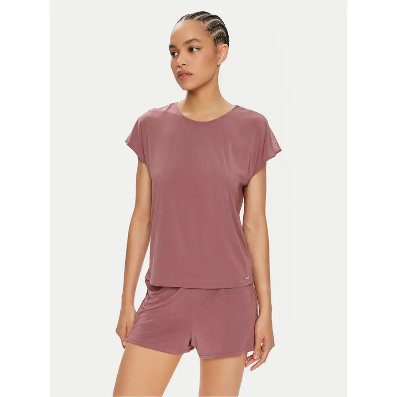 Maglietta del pigiama 000QS7157E Rosa Relaxed Fit