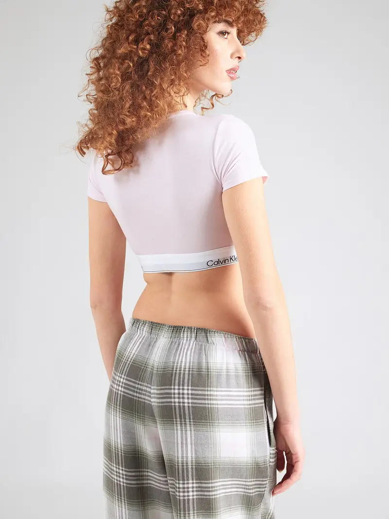 Maglietta rosa chiaro / nero / bianco miniatura 3