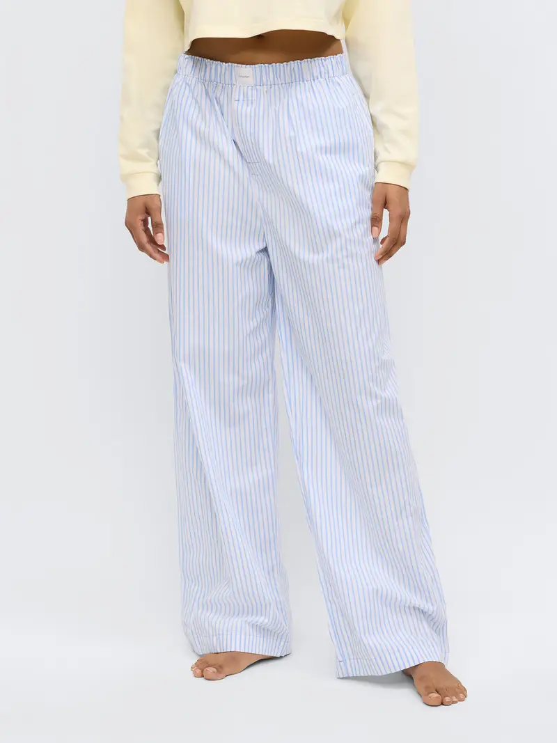 Pantaloncini da pigiama blu chiaro / bianco miniatura 2