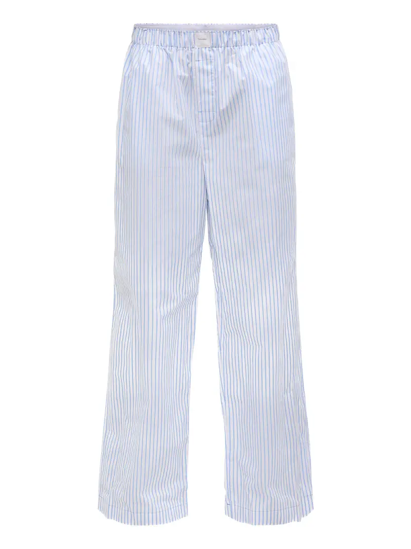 Pantaloncini da pigiama blu chiaro / bianco
