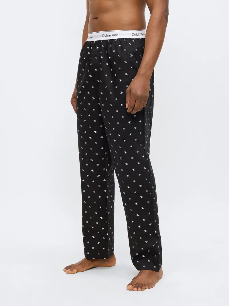 Pantaloncini da pigiama grigio chiaro / nero / bianco miniatura 2