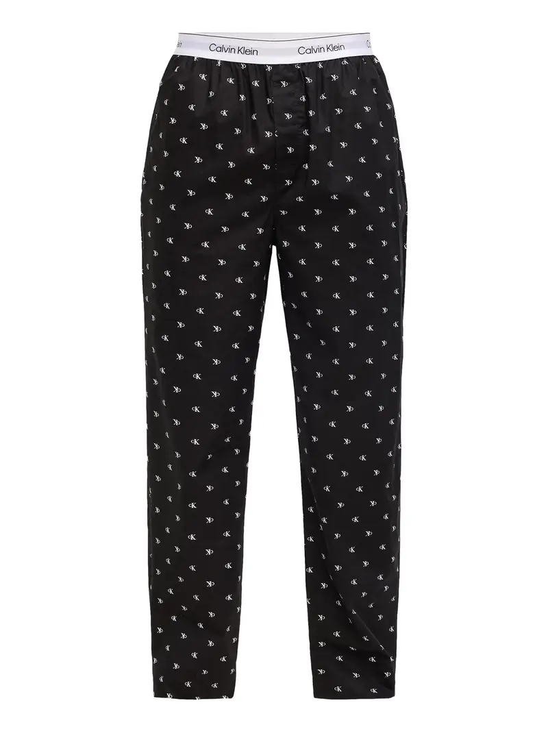 Pantaloncini da pigiama grigio chiaro / nero / bianco