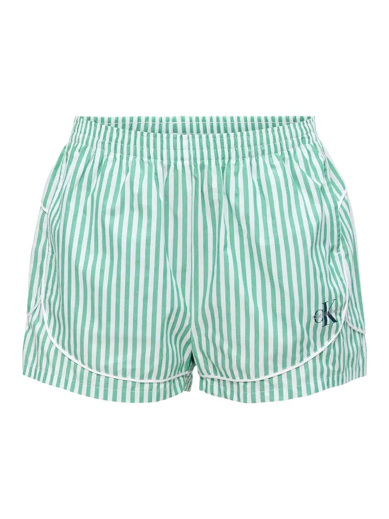 Pantaloncini da pigiama verde / bianco