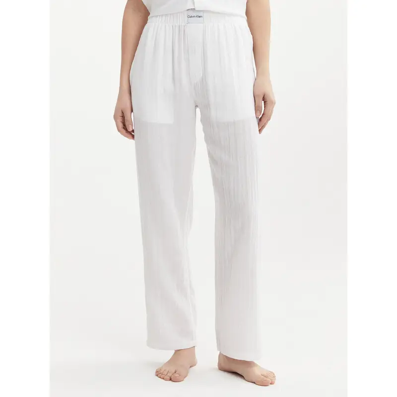 Pantaloni di tessuto 000QS7140E Bianco Relaxed Fit