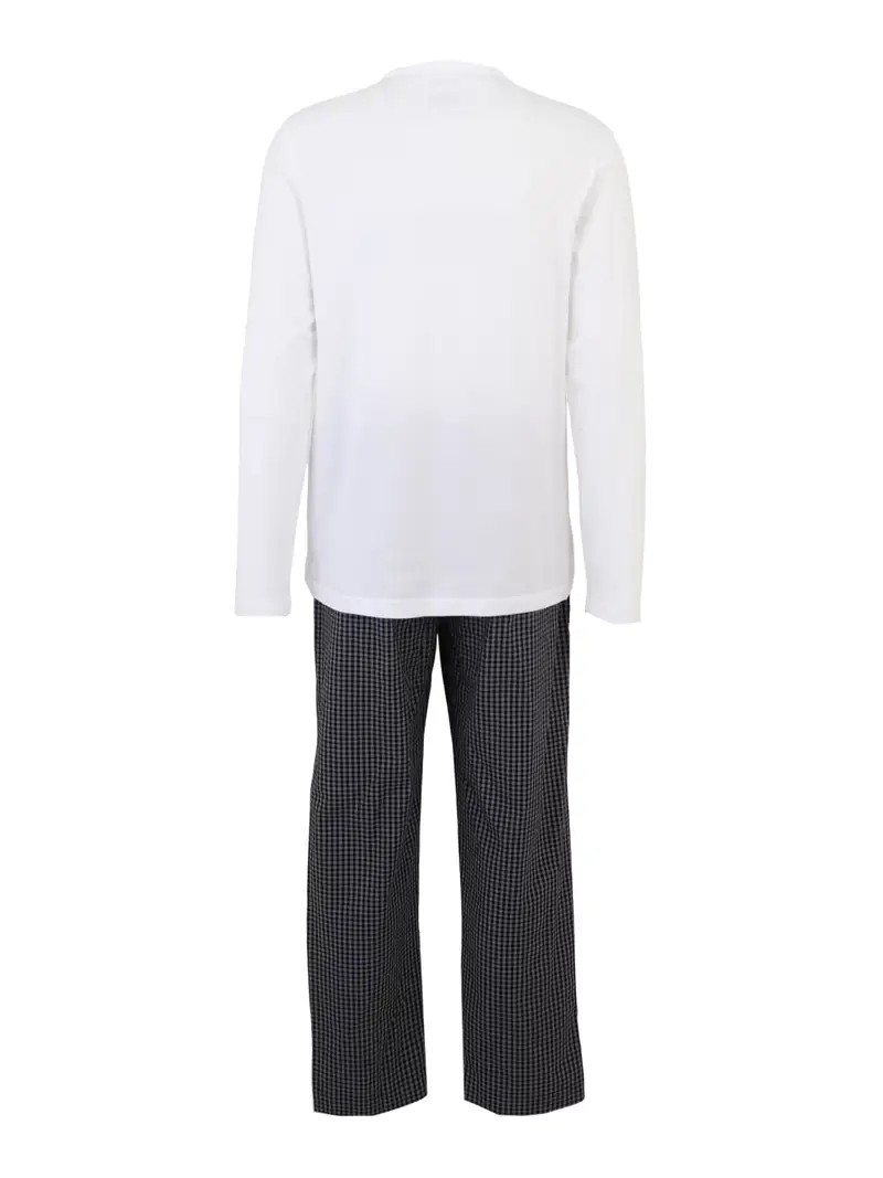 Pigiama lungo grigio / nero / bianco miniatura 2