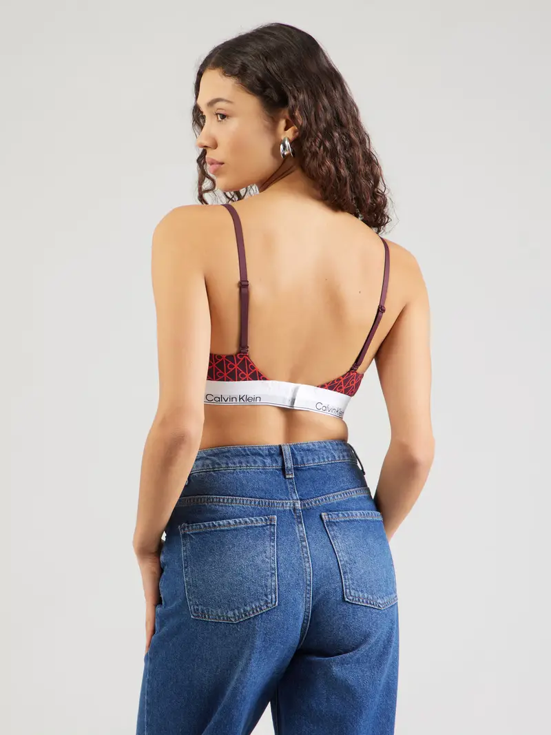 Reggiseno bacca / rosso chiaro / bianco miniatura 3