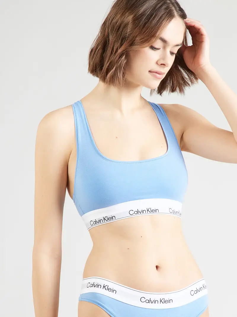 Reggiseno blu pastello / nero / bianco miniatura 2