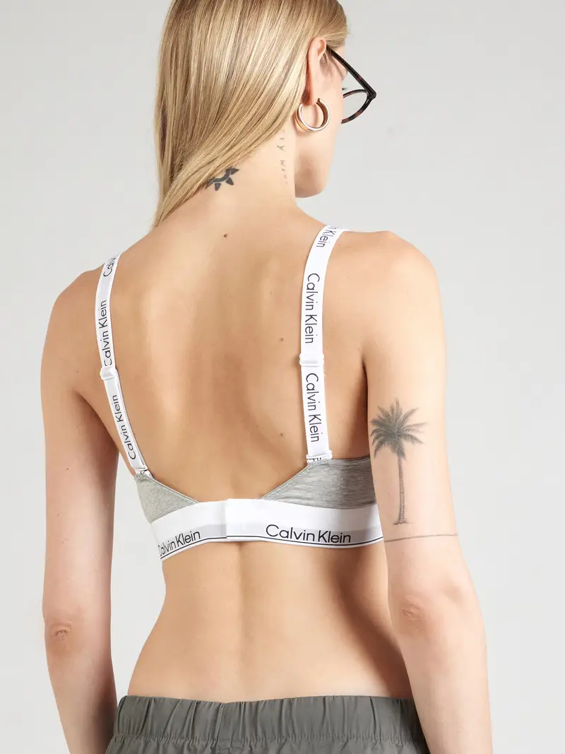 Reggiseno grigio chiaro / nero / bianco miniatura 2