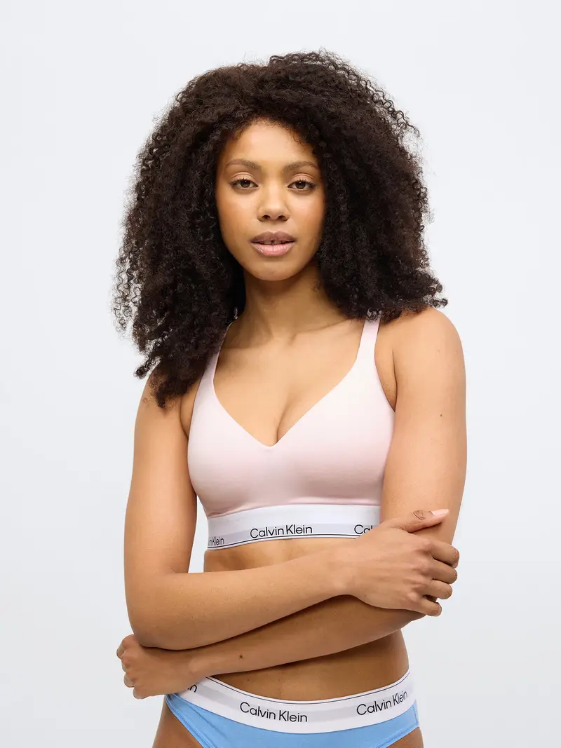 Reggiseno grigio chiaro / rosa pastello / nero / bianco miniatura 2