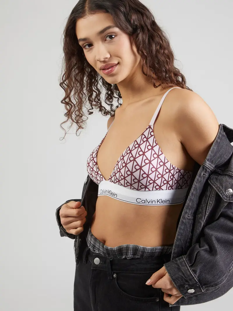 Reggiseno rosa / nero / bianco miniatura 2